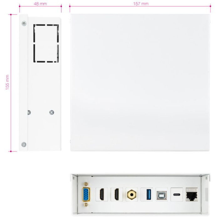Nanocable Caja de Conexiones Multimedia Blanco 10.35.0004